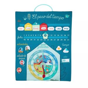 Calendario de tela El Paso del Tiempo, español - Lilliputiens