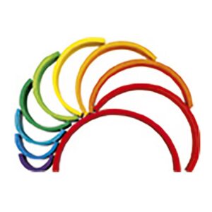 Juego de Construcción de madera Arcoíris