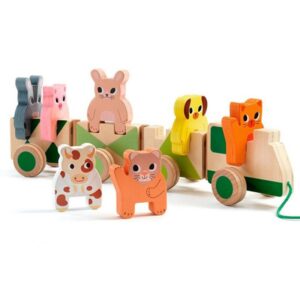 Tren de madera Granja